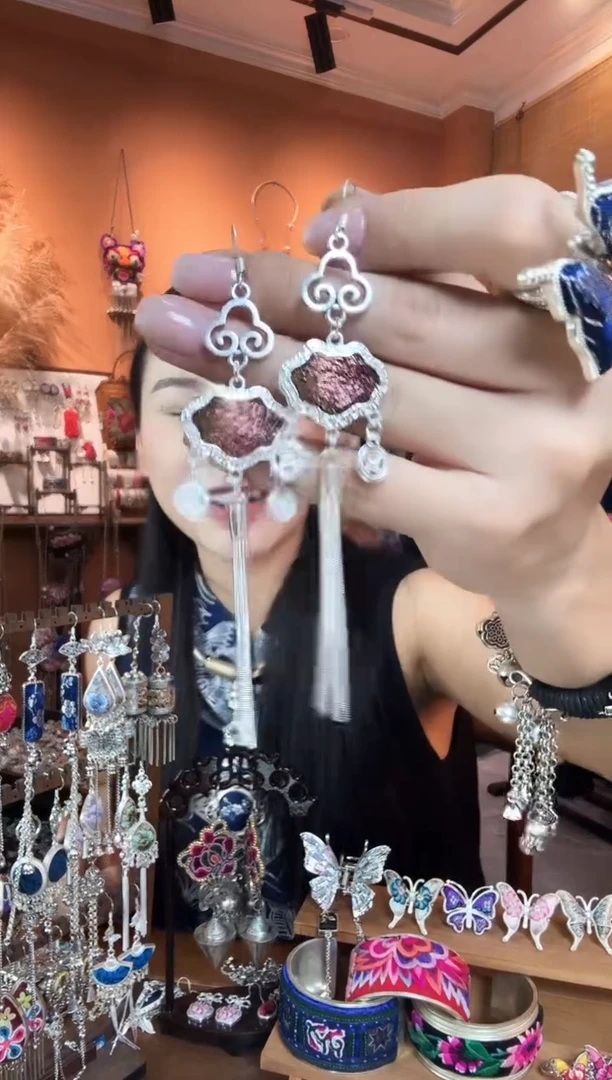 刺绣纯手工民族风耳环