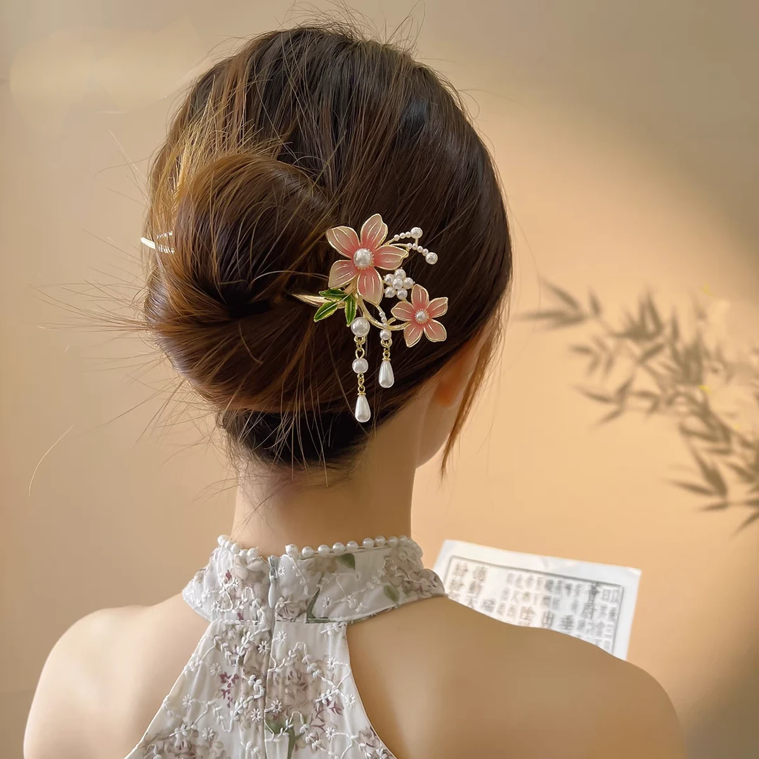 【258】日韩步摇气质清新珠珠女宝宝商务手工发饰步摇流苏发簪