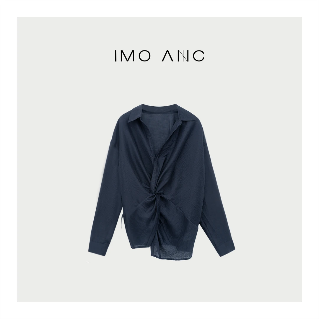 IM SO FANCY气质扭结收腰显瘦衬衫D135