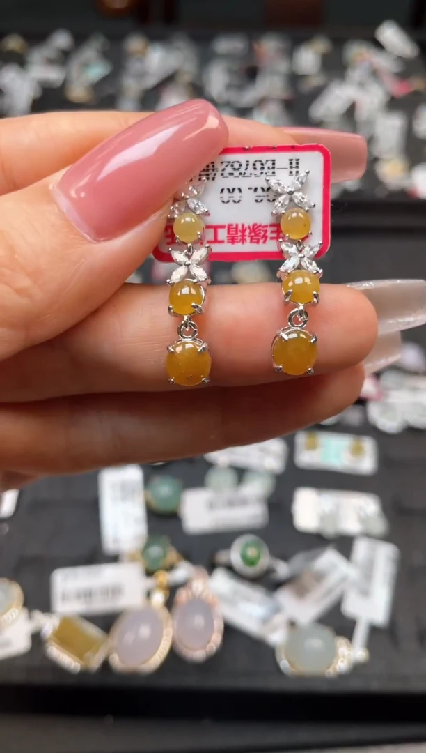 银S925镶嵌戒指翡翠天然翡翠A货