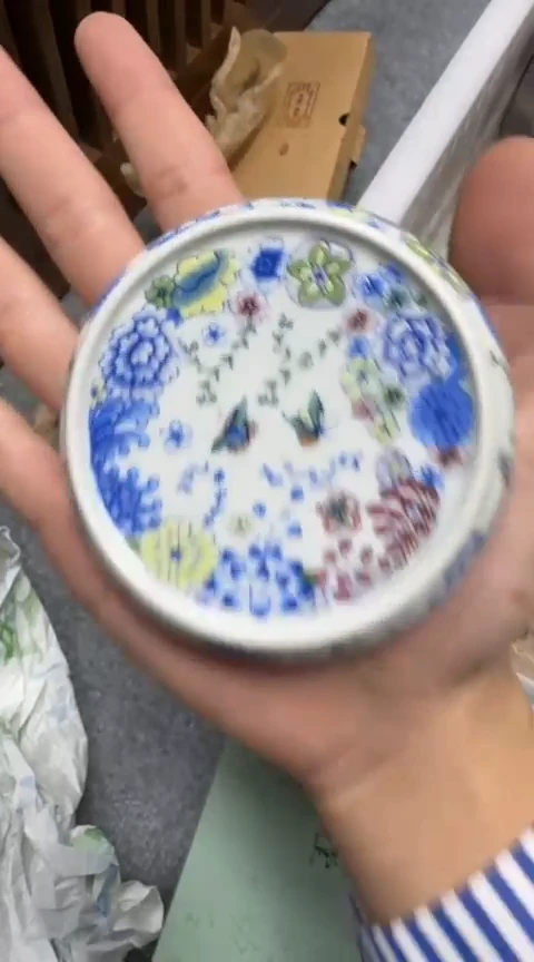 摆件陶茶具茶具茶具斗彩盖置