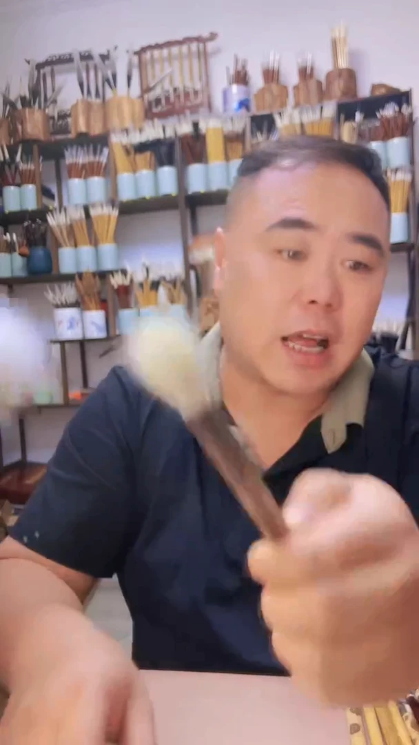 金丝竹牛角净纯细嫩羊毫一支