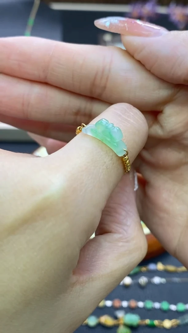 【闪购商品】翡翠颈饰18K金镶嵌净货12006