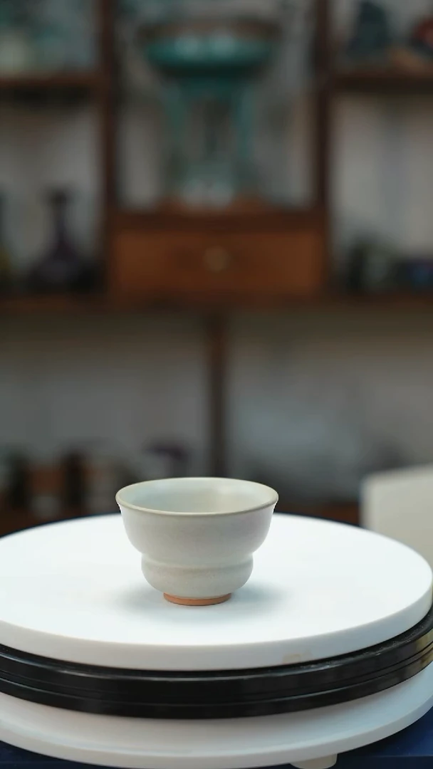 钧瓷卢晓明老师手拉胚主人杯微瑕