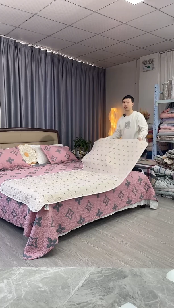 棉福利床盖贡缎蝴蝶结90*210