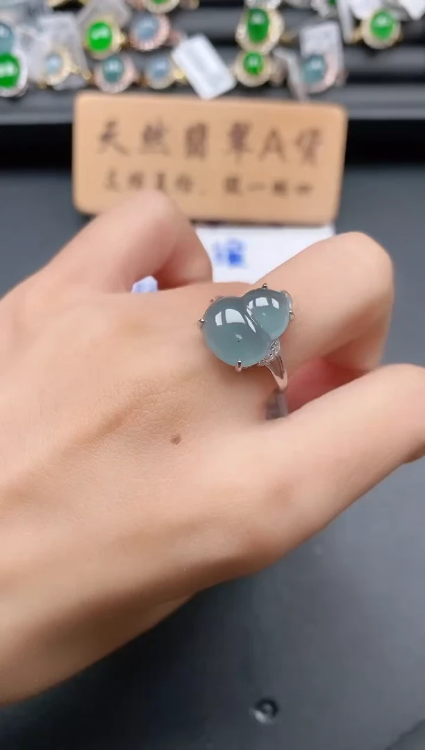 银S925镶嵌戒指翡翠11111