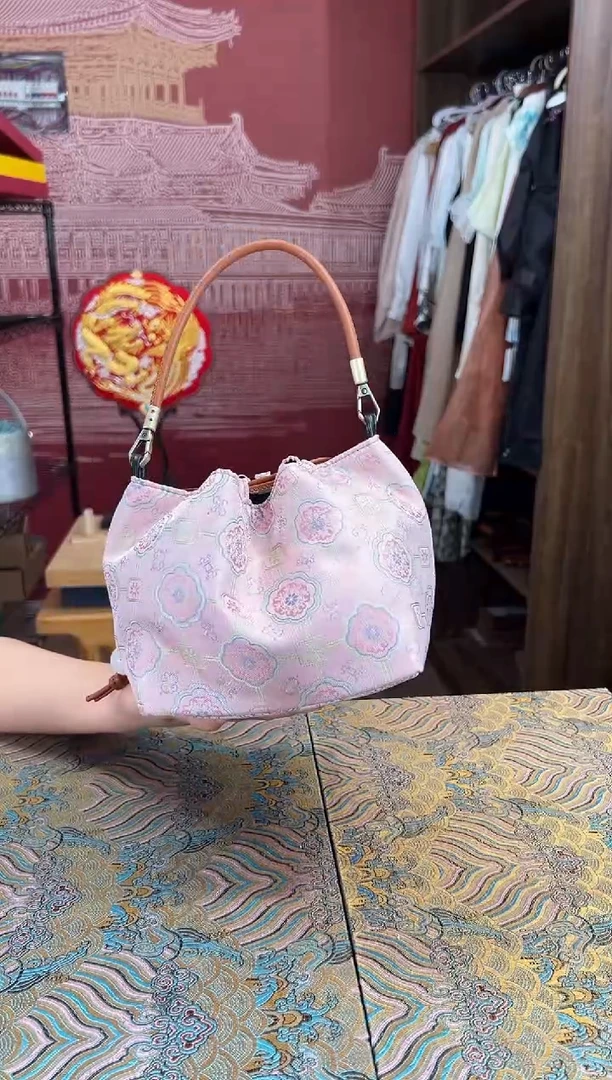 刺绣李德喜宋锦包包茶包