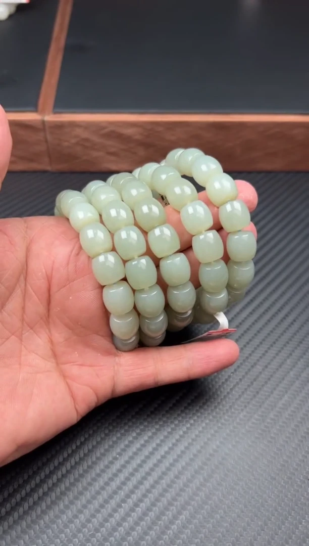手串未镶嵌和田玉且末微色差近矿卡12KMm多样性发货拍一发一