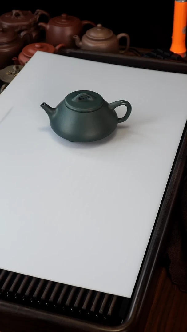 茶壶紫砂用*哥全手张宸墨绿泥任瓢微瑕