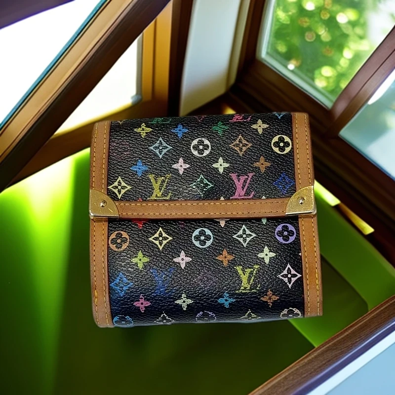 95新 LouisVuitton/路易威登 黑三彩钱包 1190 6737