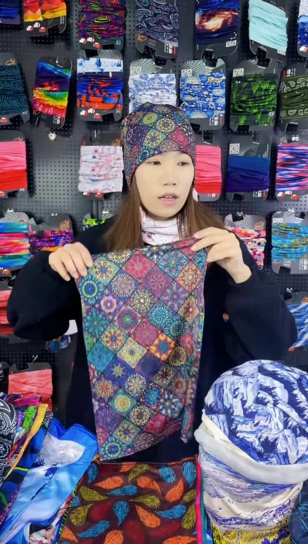 涤纶曌*孤品品牌防晒面罩围脖发带百变魔术头巾