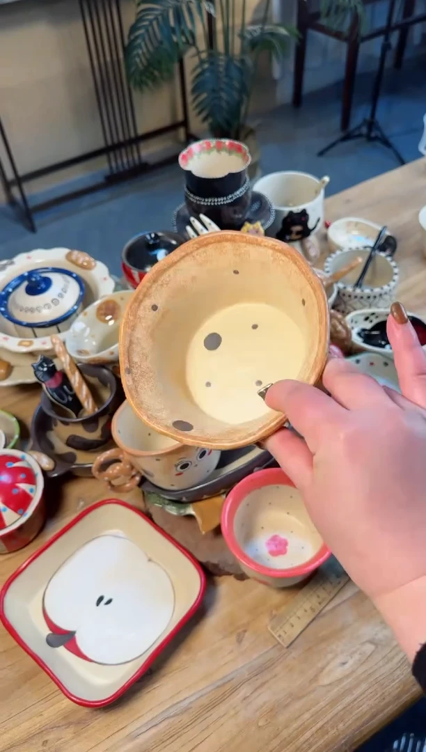 【闪购商品】面包点点果篮高温瓷器