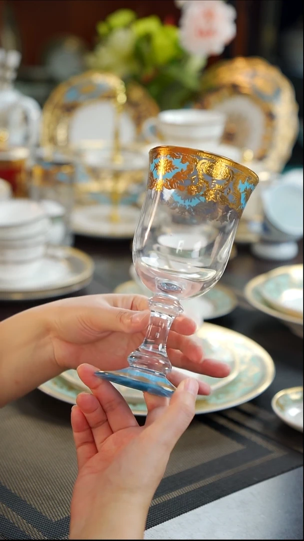 瓷片高脚红酒杯 1个 微瑕 福利价
