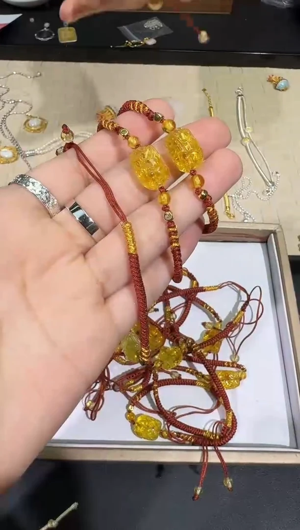 【闪购商品】琥珀手串未镶嵌X0209-1195-55多样性一件