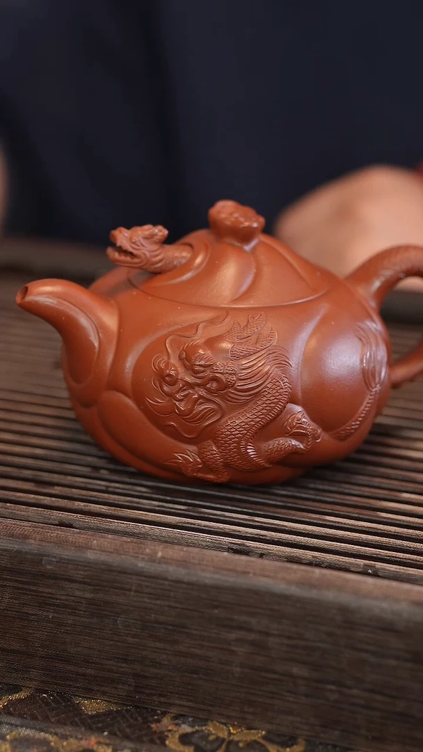 茶壶紫砂鱼化龙 大品 400cc