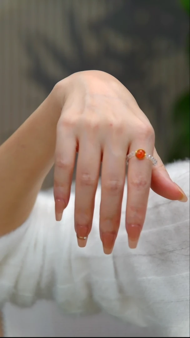 未镶嵌南红玛瑙戒指南红设计款戒指  多样性发一