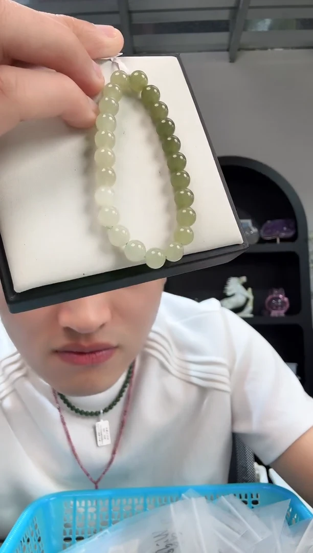 未镶嵌手链和田玉晶3383 约7mm