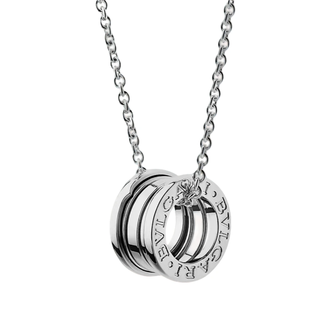 99新 BVLGARI/宝格丽  大弹簧项链白金色经典弹簧项链 新扣 新刻
