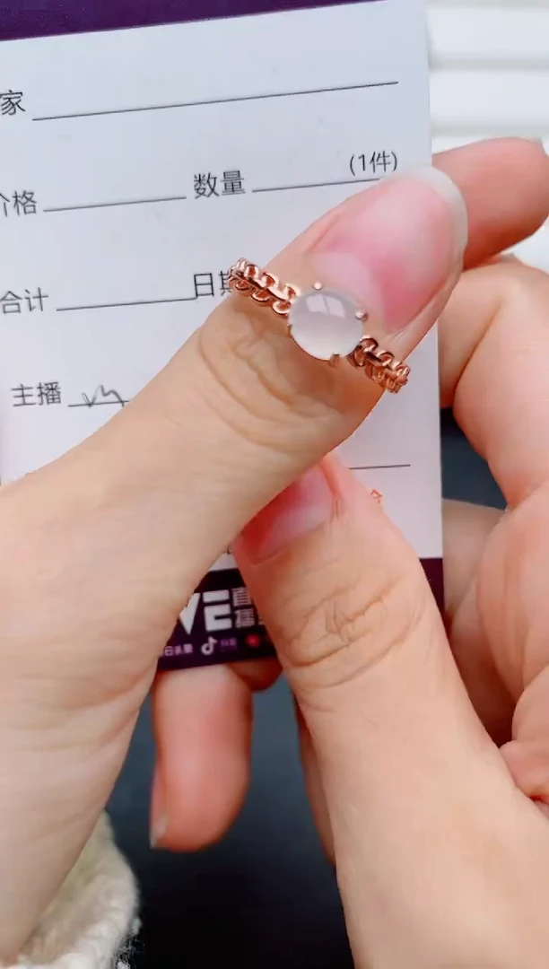 银S925镶嵌戒指翡翠1