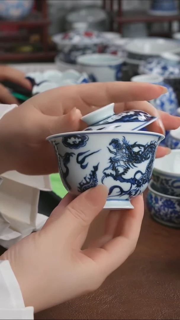 景德镇高端茶器墨奈手绘茶器