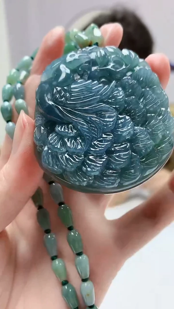 【闪购商品】定制翡翠未镶嵌4688zm-毛货挂件80凤凰