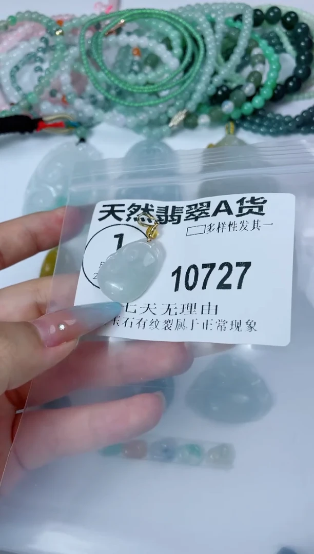 翡翠未镶嵌颈饰10727