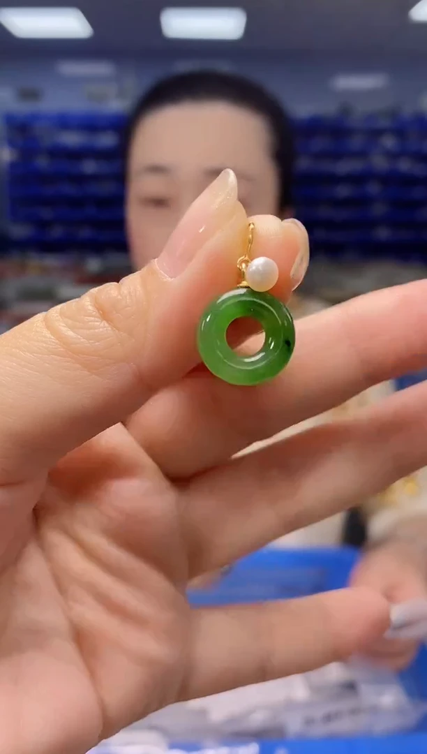 【闪购商品】和田玉Q01361银S925镶嵌Q01361