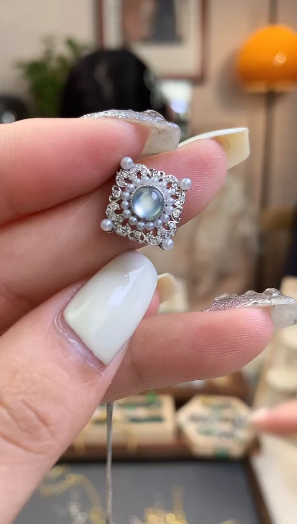 翡翠银S925镶嵌吊坠(不含链)吊坠