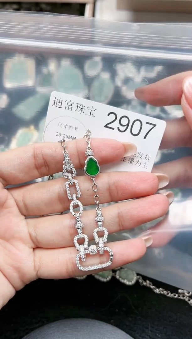 【闪购商品】翡翠颈饰未镶嵌赠皮绳2907