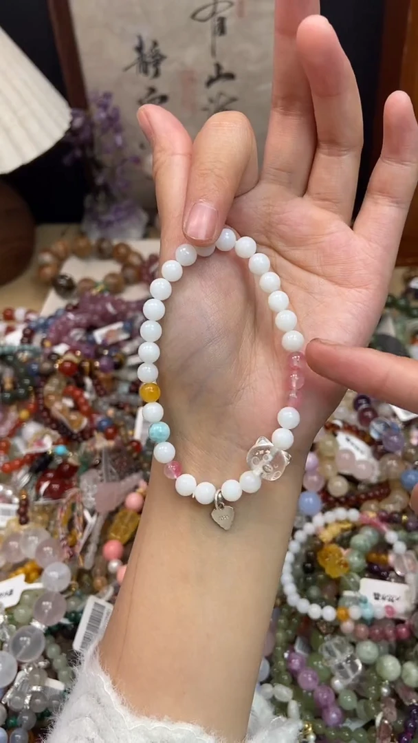 银S925镶嵌和田玉手饰364