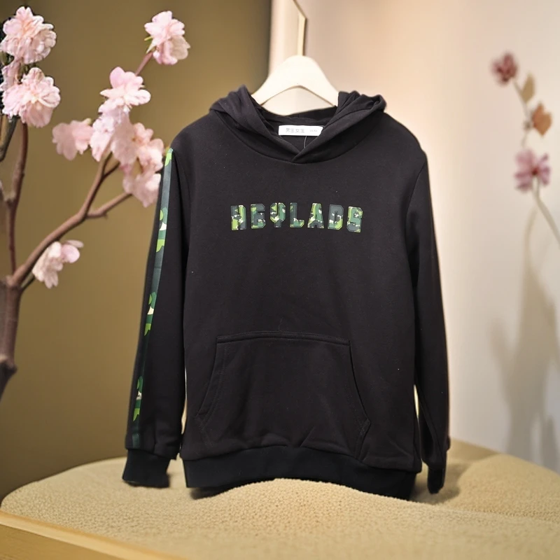 B5-323生儿童秋冬连帽加内衬厚卫衣(30020)