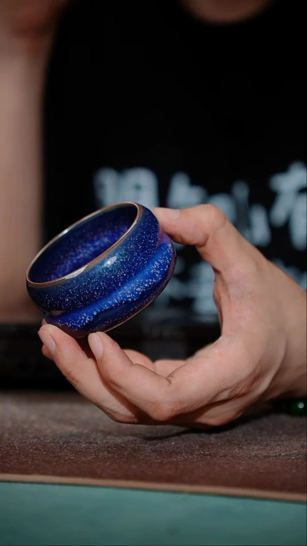 166-1葫芦杯（碳蓝壶）