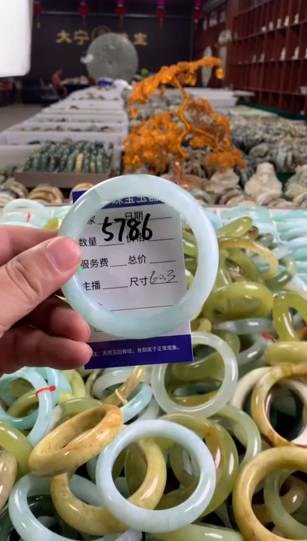 蛇纹石玉未镶嵌手镯5786