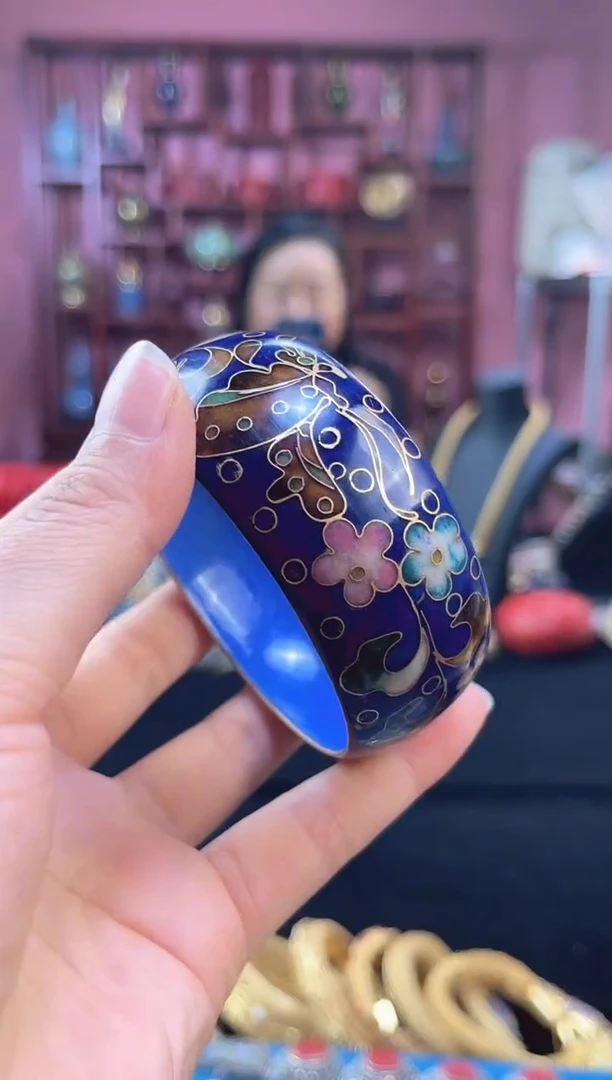 非遗 景泰蓝手镯 老宝蓝 蝶恋花 61