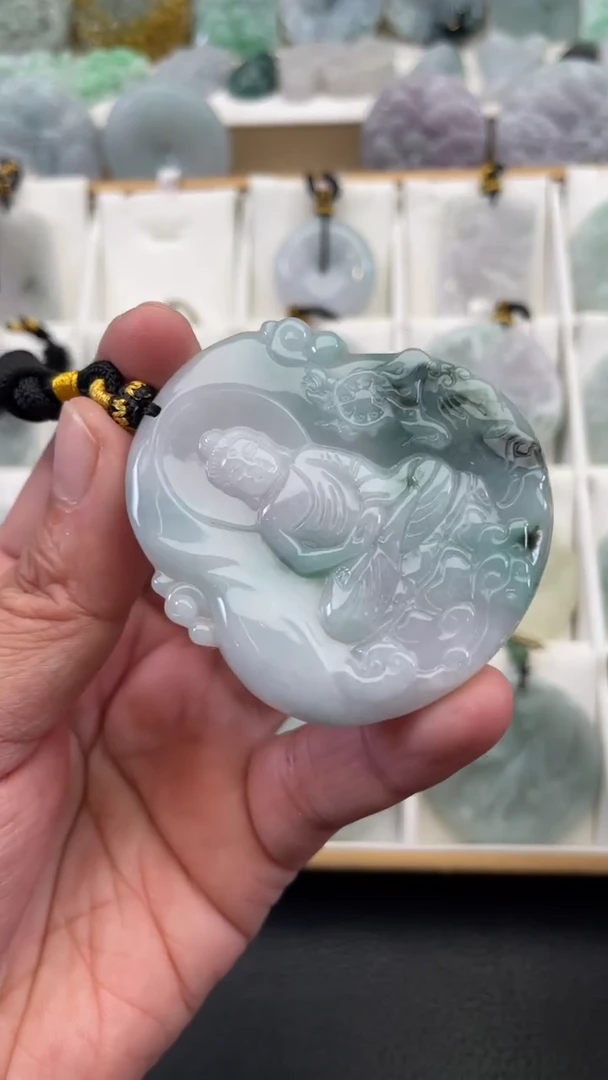 颈饰未镶嵌翡翠天然缅甸翡翠A货345