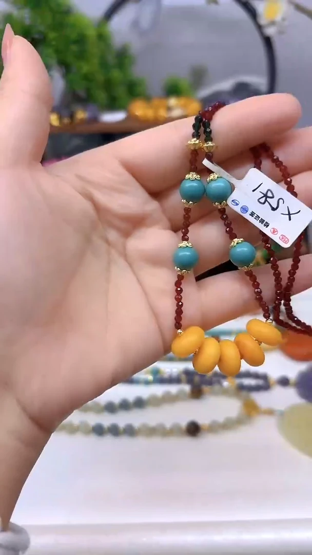 蜜蜡颈饰未镶嵌X581