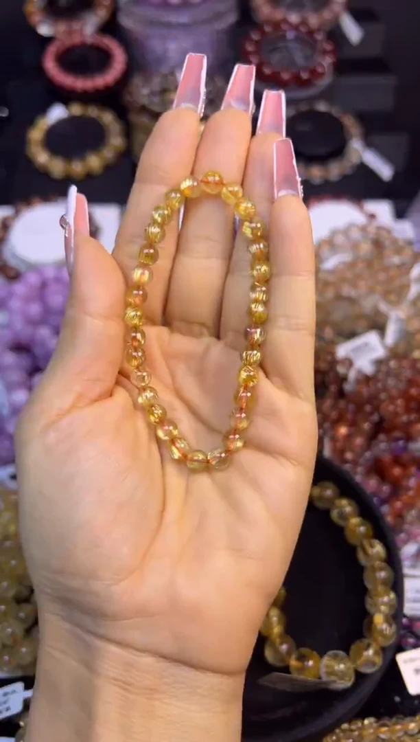 未镶嵌手串水晶金发晶6.2mm