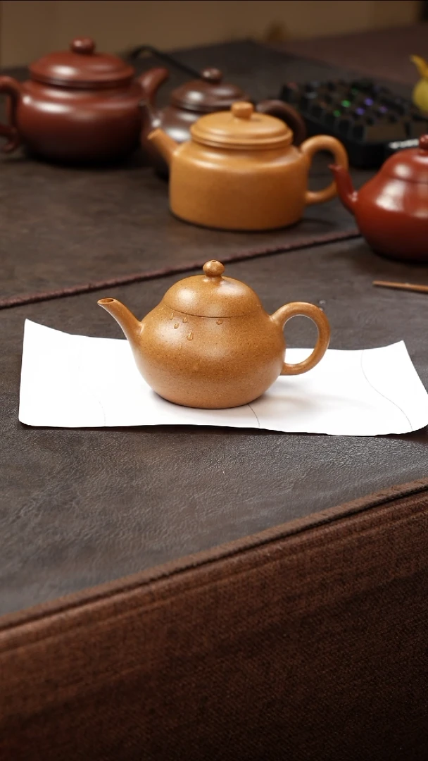 茶壶紫砂壶·13黄金段梨125cc