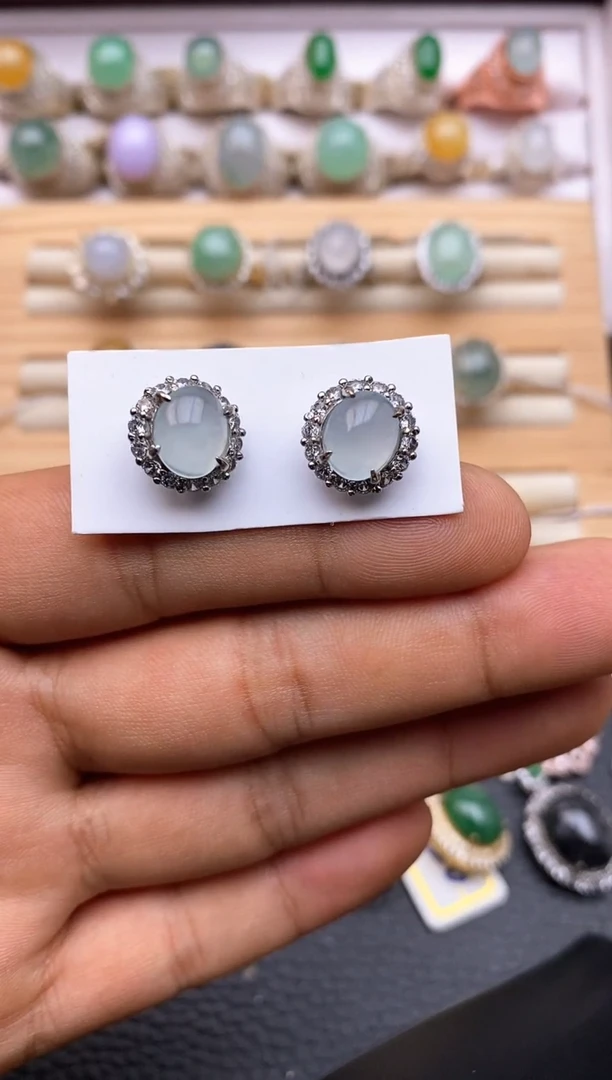 【闪购商品】翡翠耳饰未镶嵌福利款8855