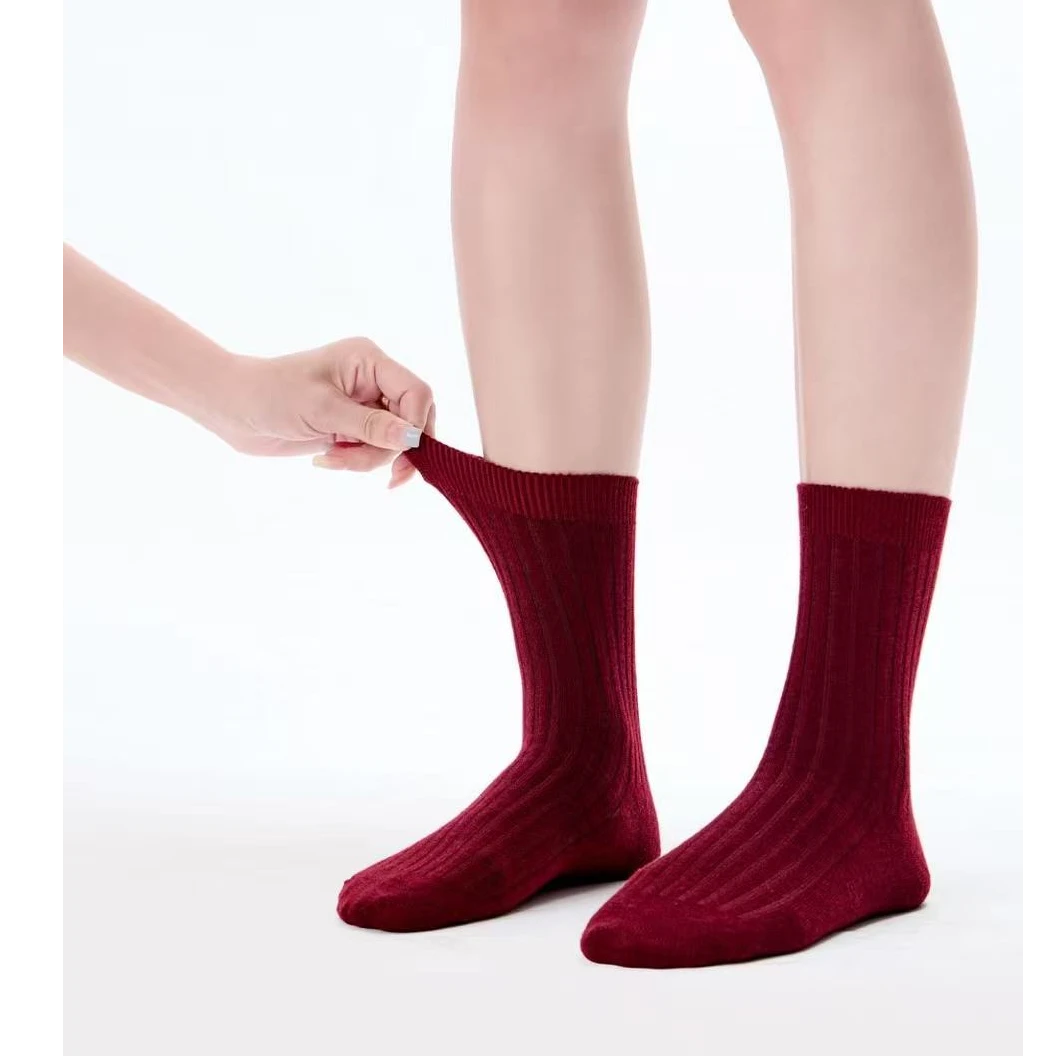 TANTAN 保暖秋冬中筒精仿羊毛羊绒袜3946