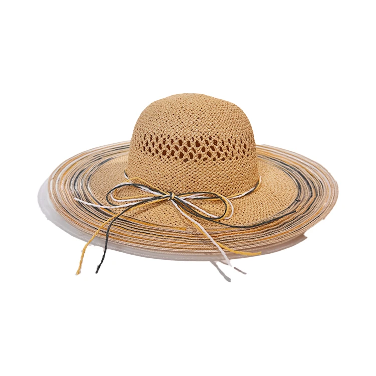夏季新品遮阳帽夏季女帽子透气编织夏天户外沙滩帽纯手工草编时尚