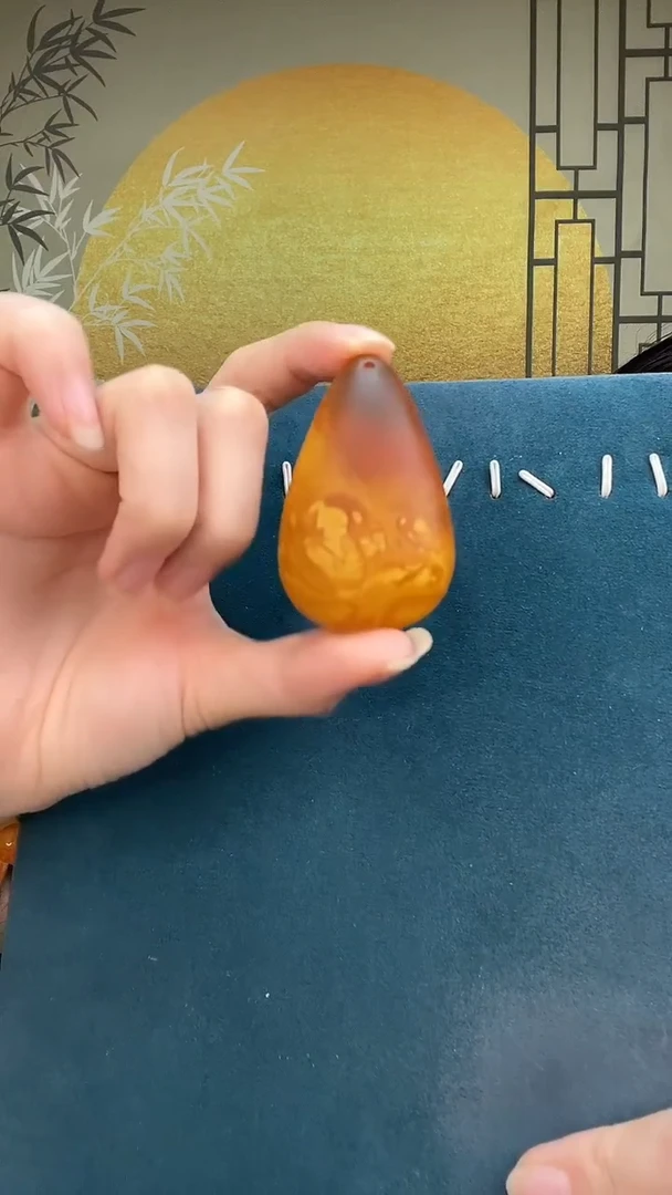 裸石琥珀未镶嵌A2595天然蜜蜡绑绳
