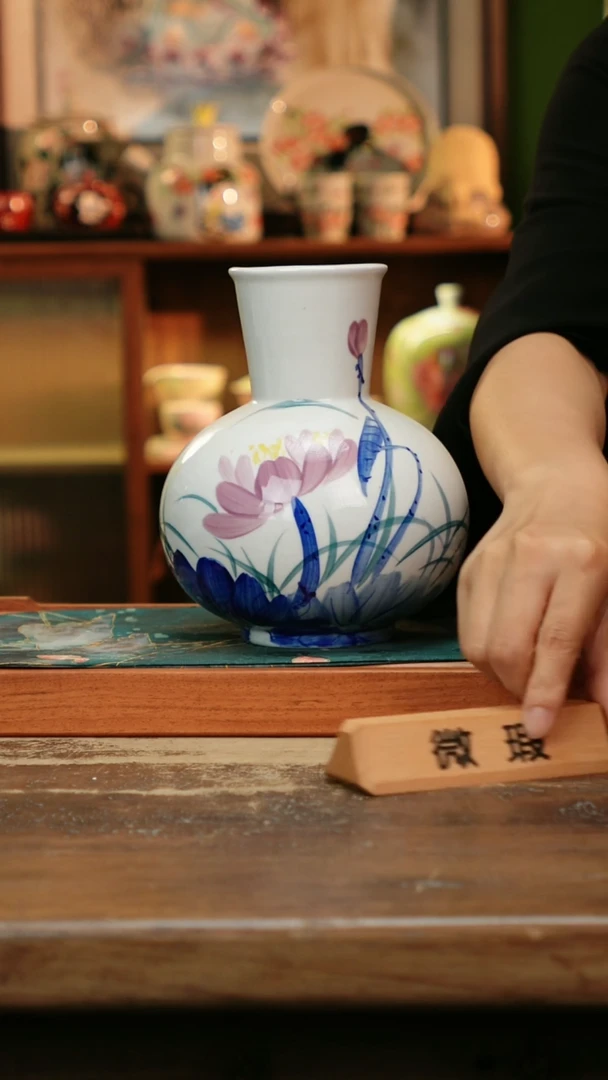 摆件景德镇纯手工釉下彩精品茶具