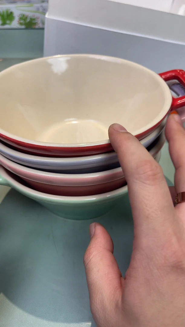 【闪购商品】瓷片双耳面碗