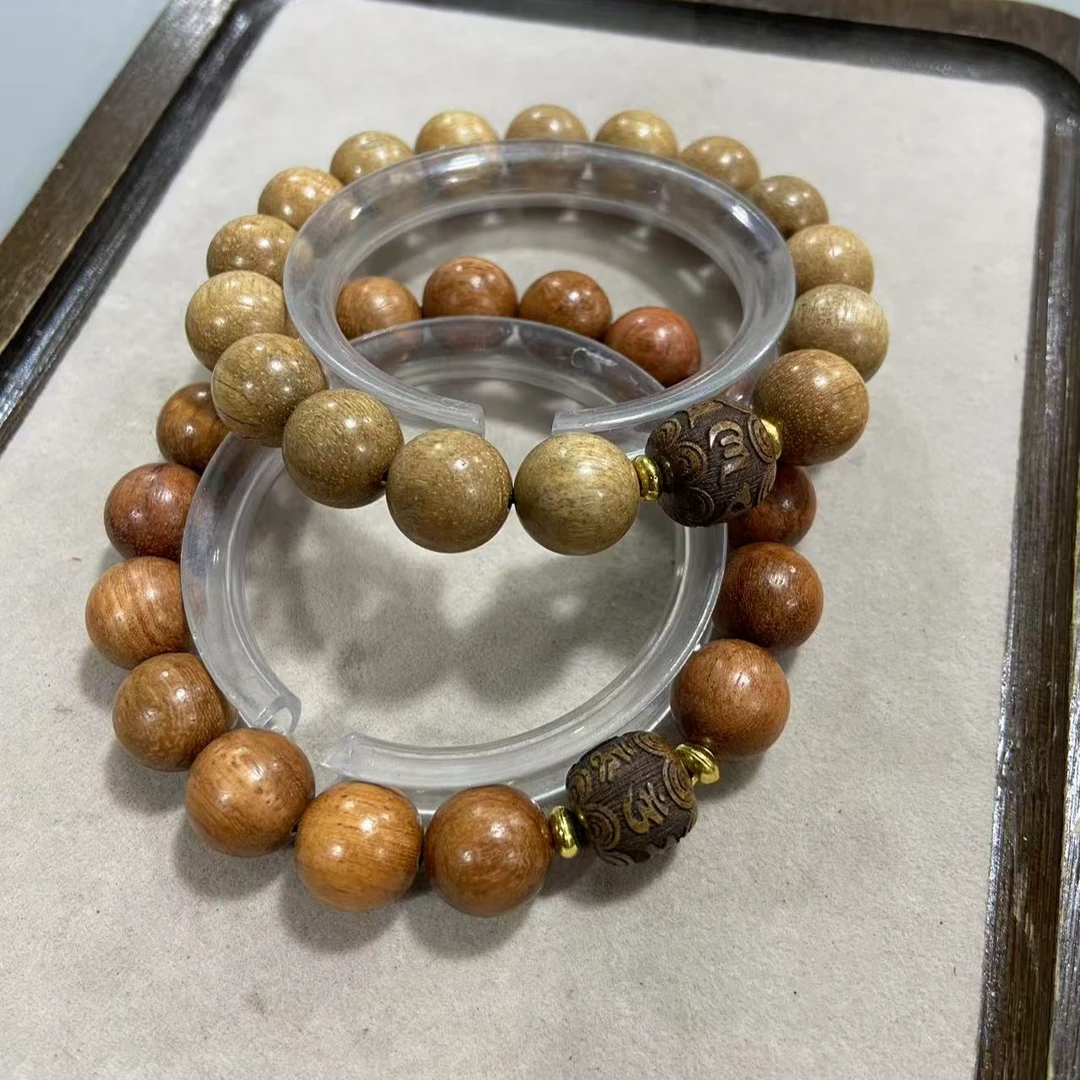 B934越南花梨木圆珠卡12单圈手串（底色多样，发其一）