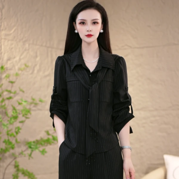 2025早秋高级感轻奢休闲显瘦遮肉百搭减龄套装两件套M-4XL