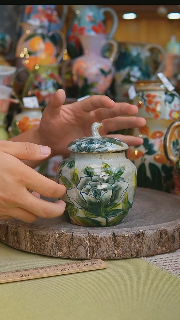 手绘手工陶瓷164景德镇手工高温釉下彩