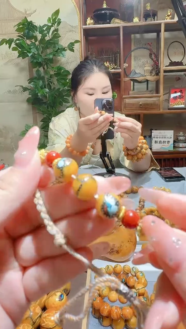 蜜蜡颈饰未镶嵌885天然蜜蜡珠宝奇石全都保真