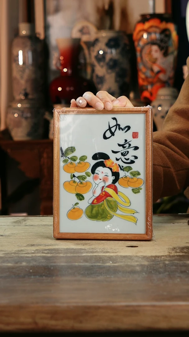 【闪购商品】瓷片景德镇纯手工釉下彩精品花瓶