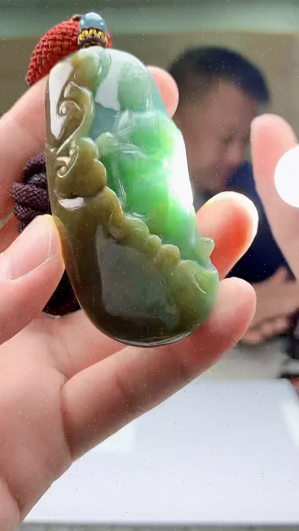 【闪购商品】定制翡翠未镶嵌4969bb-毛货挂件32